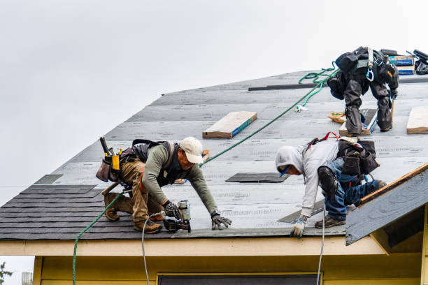 Professional Roof Installation technician working in Woodsville, NH